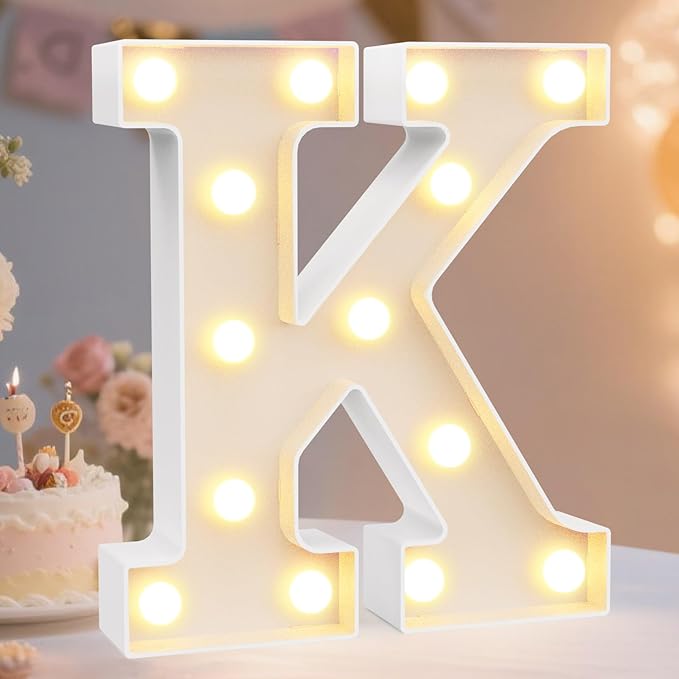 Pooqla LED Marquee Letter Lights Sign, Light Up Alphabet Letter by Pooqla