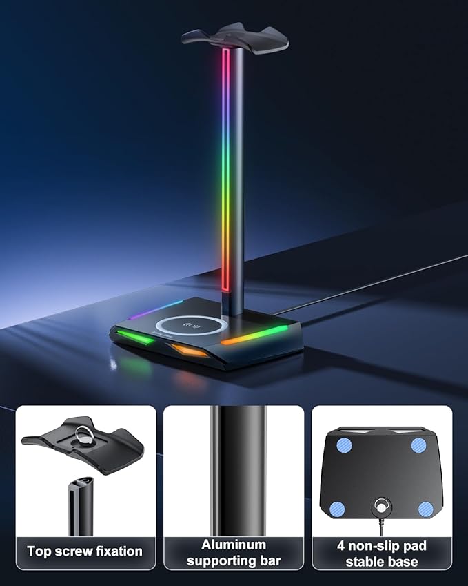 New bee RGB Headphone Stand - Image 5
