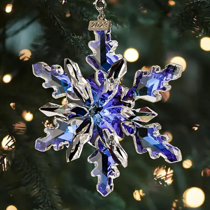 2024 Christmas Ornament Crystal Snowflake Ornaments Annual Edition Christmas - Image 6