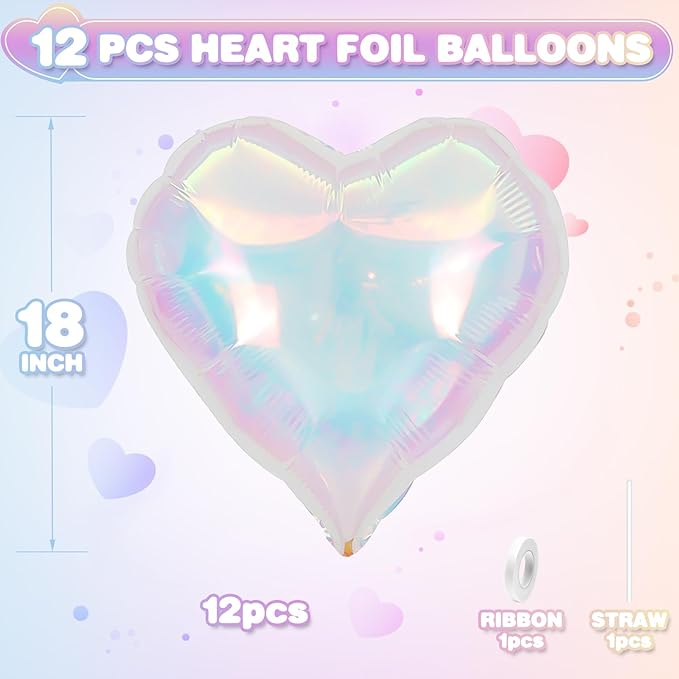 Iridescent Heart Balloons - Image 2