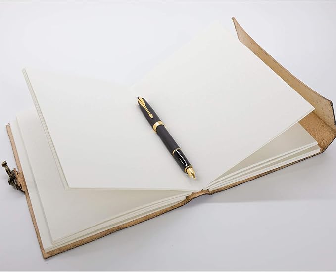 Handmade Leather Double Dragon Journal/Writing Notebook Diary/Bound Daily - Image 8