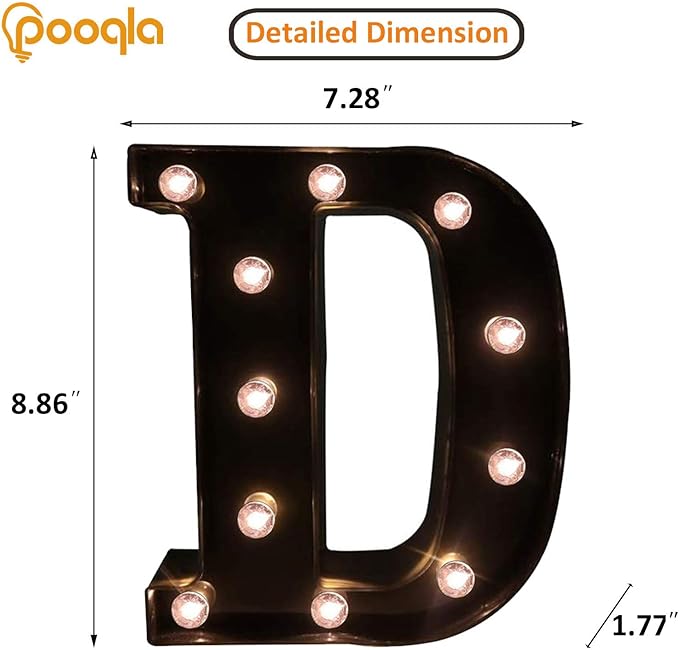 Decorative LED Illuminated Letter Marquee Sign - Image 4