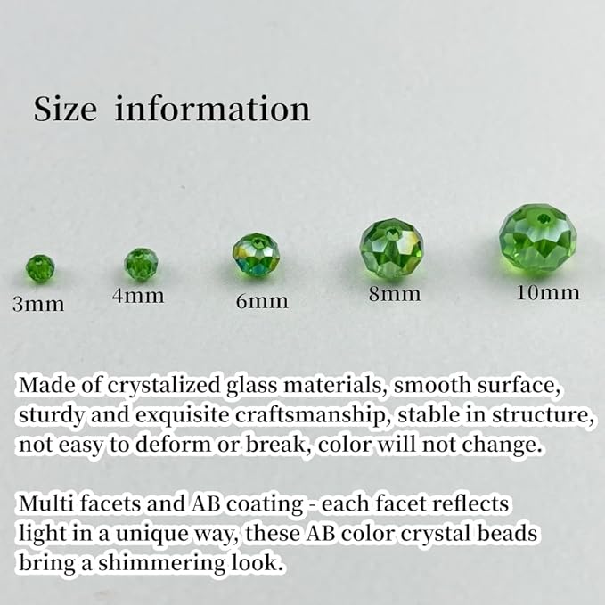 50pcs 10mm Crystal Glass Beads for Crafts Faceted Rondelle Glass Beads for - Image 2