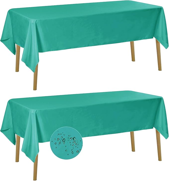 Fokitut 2 Pack Waterproof Rectangle Tablecloth, 60x120 Inch, Stain Resistant by BalsaCircle