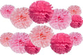 Pink Tissue Paper Pom Poms Flower by MOWO