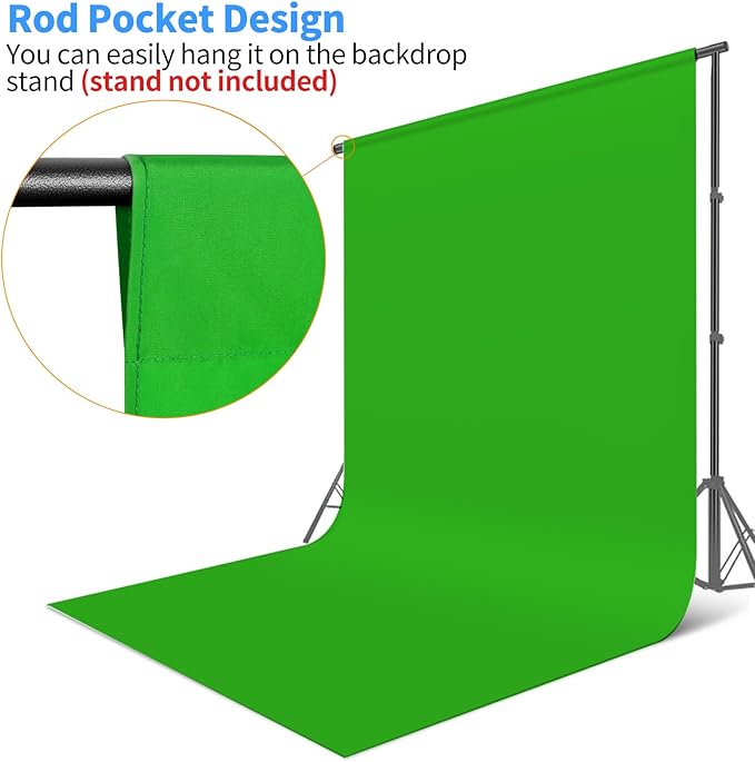 HEMMOTOP Green Screen Backdrop, 6x9 ft Greenscreen Background - Image 4