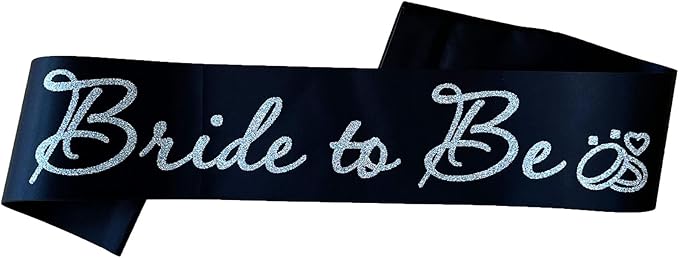 Black Bride to Be Sash for Bridal Shower Bachelorette Party Wedding Hen Party - Image 6