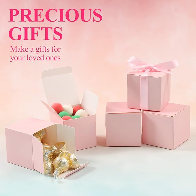 COTOPHER 100pcs Small Gift Boxes, Favor Boxes 2x2x2 inches Paper Gift Boxes - Image 2