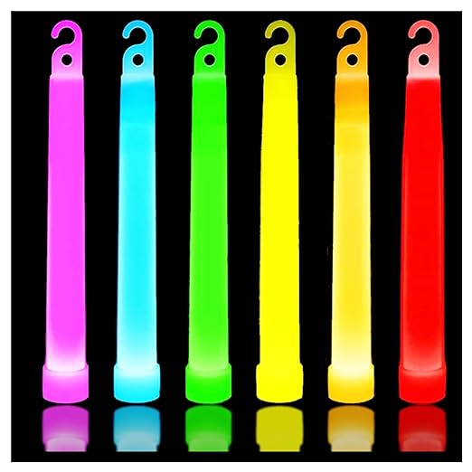 Glow Sticks in The Dark Party Supplies, 12 Hours Duration Emergency Glow Sticks by GLOWYGB