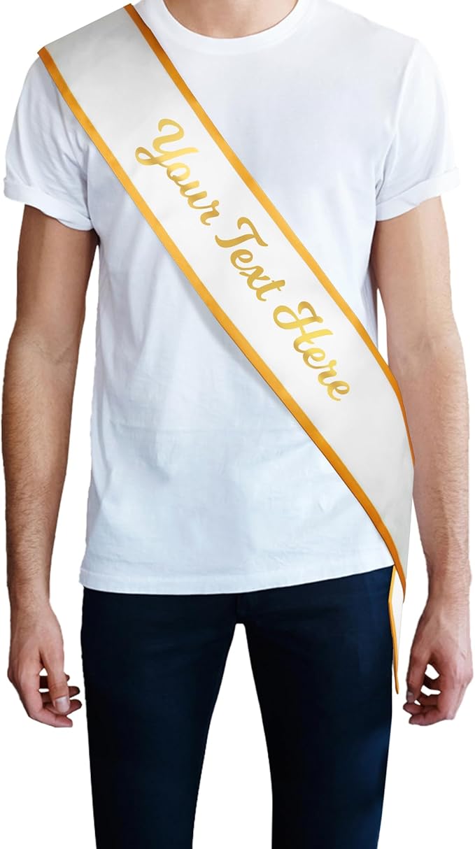 Personalized Double-Layered Sash White Sash - Image 2