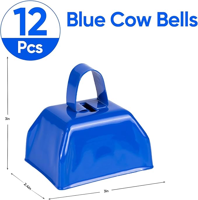 Cow Bells Noise Makers Blue Cheering Bell - Image 2