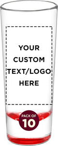Custom Cordial Shooter Shot Glasses 2 oz. Set of 10, Personalized Bulk Pack by DISCOUNTPROMOS