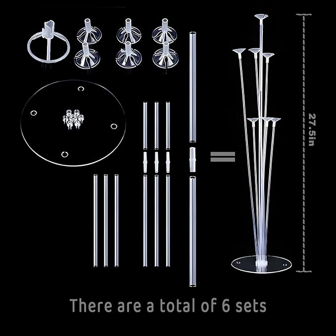 6pcs Balloon Stands Kit Table Centerpiece Table Decorations - Image 3
