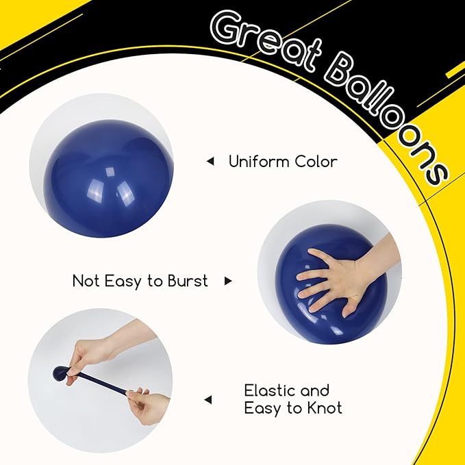 60pcs Black and Yellow Balloons 12inch - Image 4