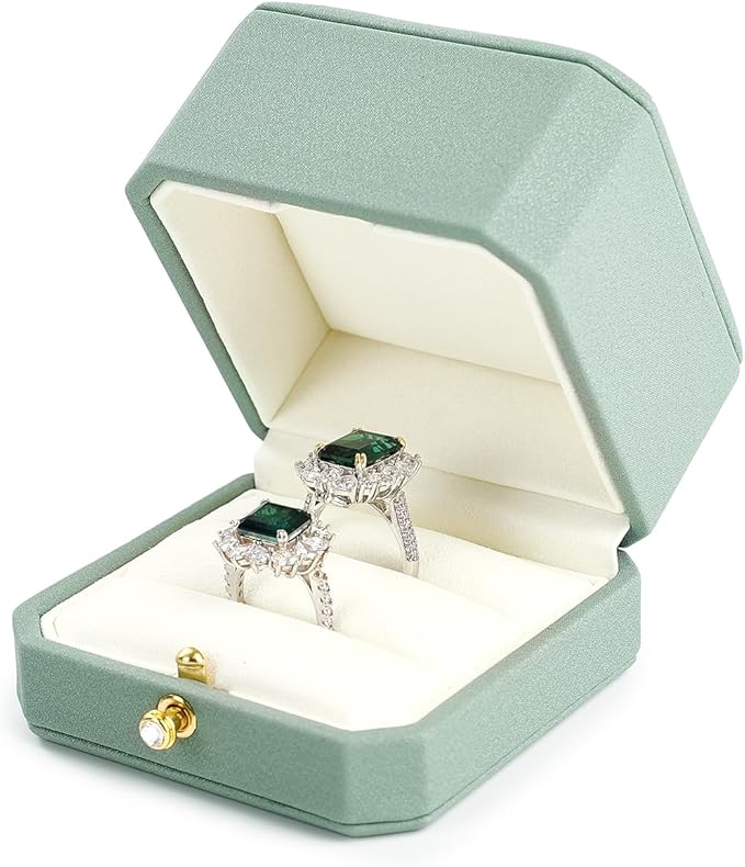 Oirlv Premium Leather Double Ring Box by Oirlv