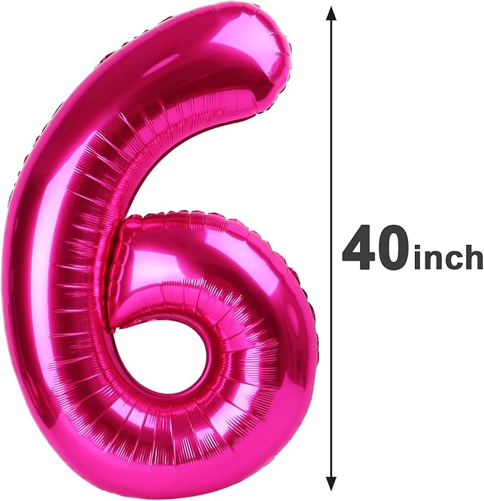40 Inch Big Hot Pink Number 26 Balloon Birthday Decoration, Number 26 Helium - Image 3
