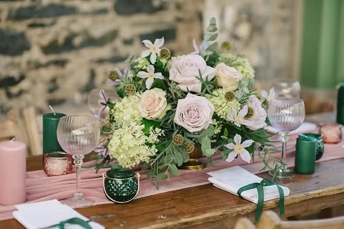 Luxurious Velvet Table Runner, 10ft Wedding Reception Decorations, 20x120inch - Image 7