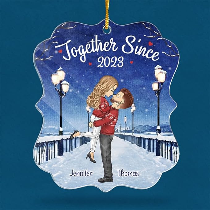 Pawfect House Acrylic Ornament, Personalized Couple Christmas Ornaments - Image 5