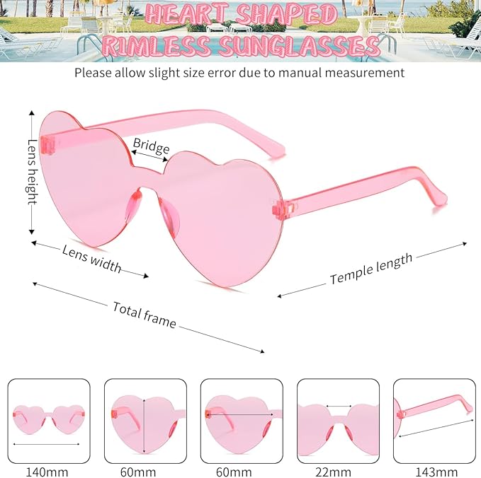12/20/24 Pairs Heart Sunglasses - Image 2