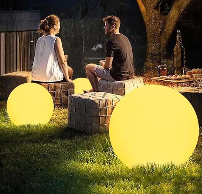 50CM/20-inch Large LED Globe Orb Light, Rechargeable LED Ball Light, Dimmable by COPU