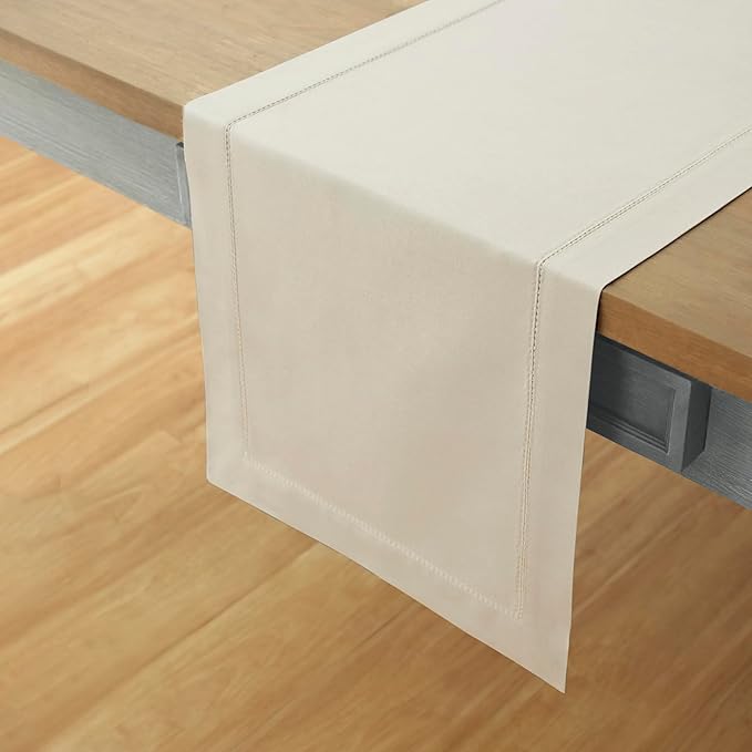 Solino Home Linen Hemstitch Table Runner 36 Inches - Image 4
