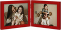 decorUhome Double 7x5 Picture Frame Horizontal, Engineered Wood Bifold Photo by decorUhome