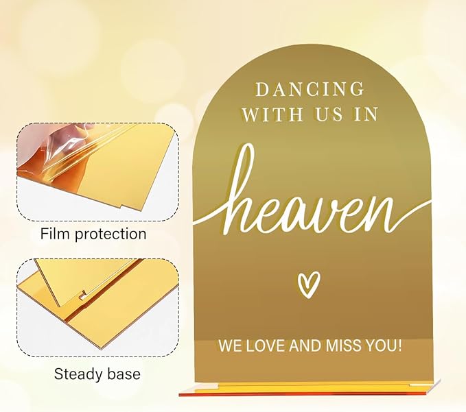 Acrylic Wedding Sign, Bridal Shower Decorations, Dancing - Image 3