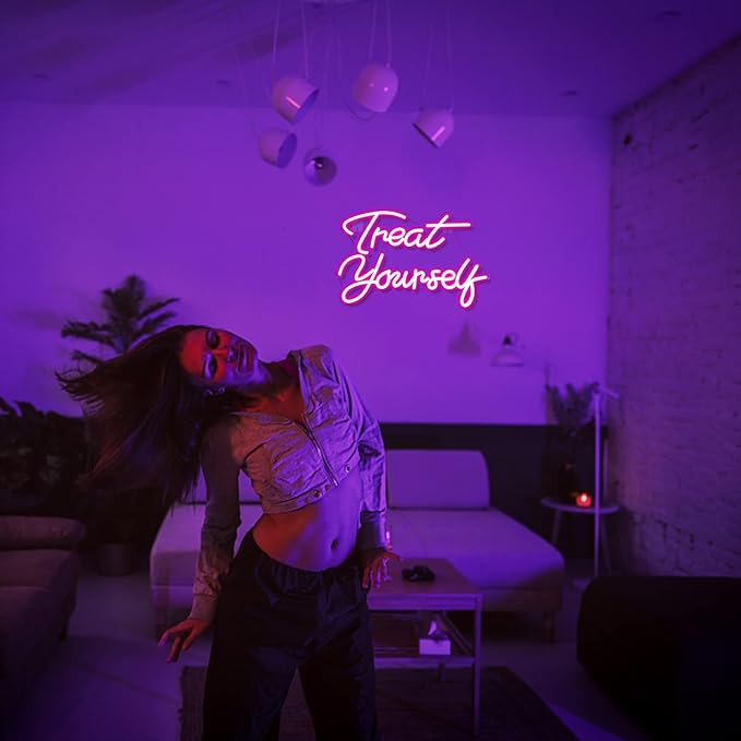 Wanxing Treat Yourself Neon Signs Pink Led Sign - Image 7