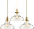 CLAXY Modern Gold Pendant Light Classic Glass Dome Kitchen Hanging Light by ecopowerlight