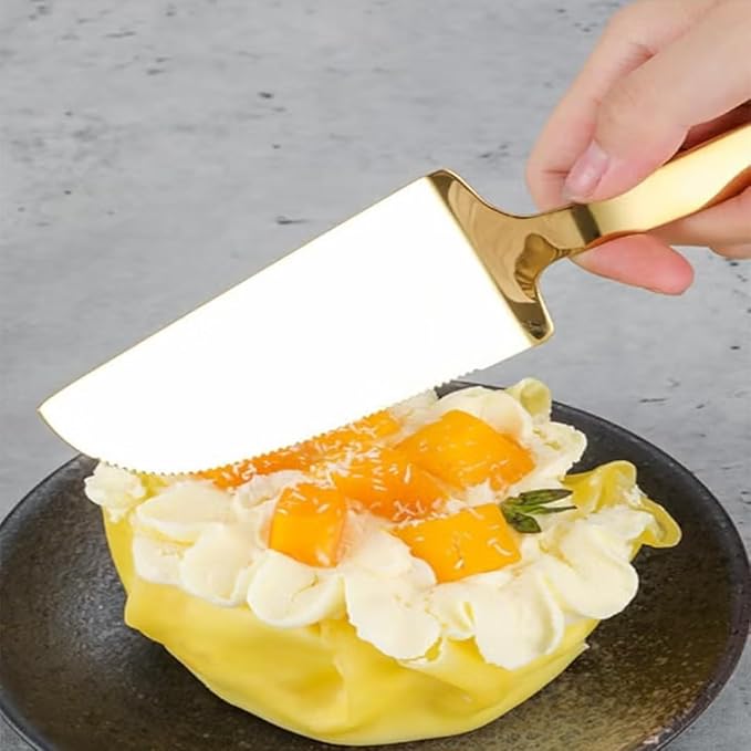Elegant Gold Cake Cutting Set - Image 8