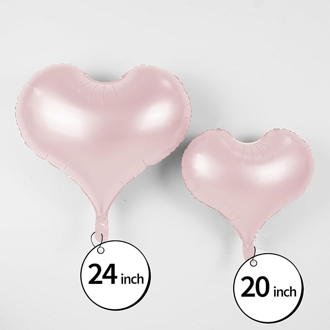 20 Inch Pink Purple White Heart Balloons - Image 9