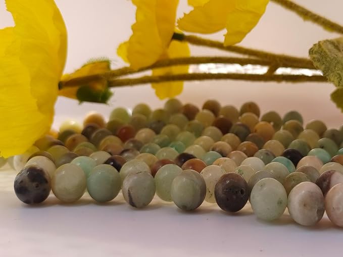 Stone Beads 8mm 100pcs Amazonite Beads Round Loose Gemstones Beads - Image 5