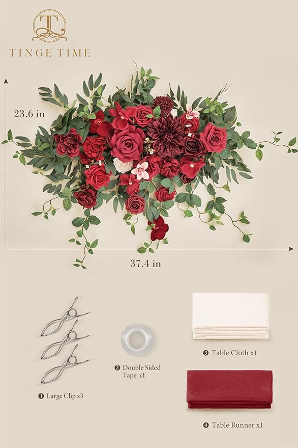 TINGE TIME Artificial Sweetheart Flower Swag - Image 7
