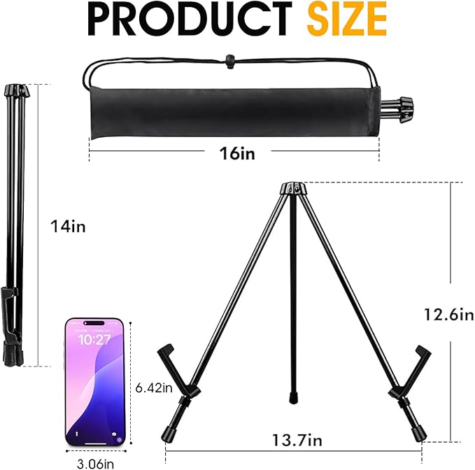 AROIC 12 Pack 14'' Tabletop Easels, Adjustable Portable Table Top Easel - Image 2