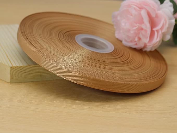 Jesep One Roll 100 Yards 3/8" Soild Grosgrain Ribbon Boutique Gift Wrapping - Image 3