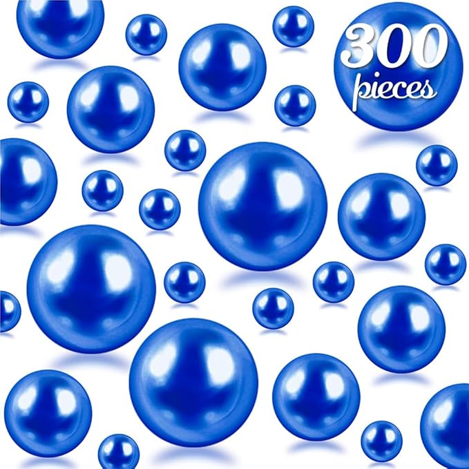 300Pcs Purple Polished No Hole Faux Pearl Beads - Image 7