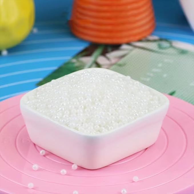 Sentovac White Nonpareils Sprinkles Edible 2mm Mini Peals Cake Decorating Sugar - Image 4
