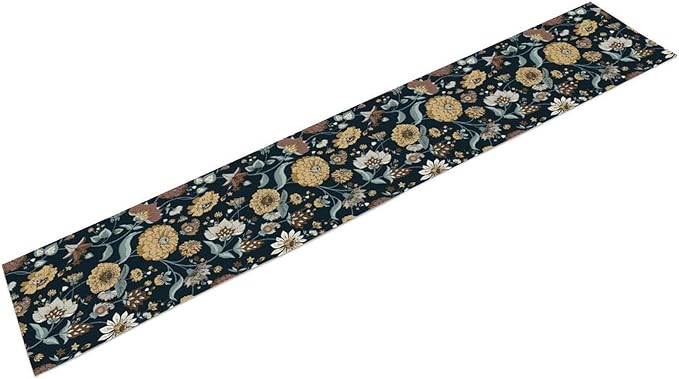 Boho Floral Table Runner Bohemian Floral Vintage Home Kitchen Dining Table - Image 2