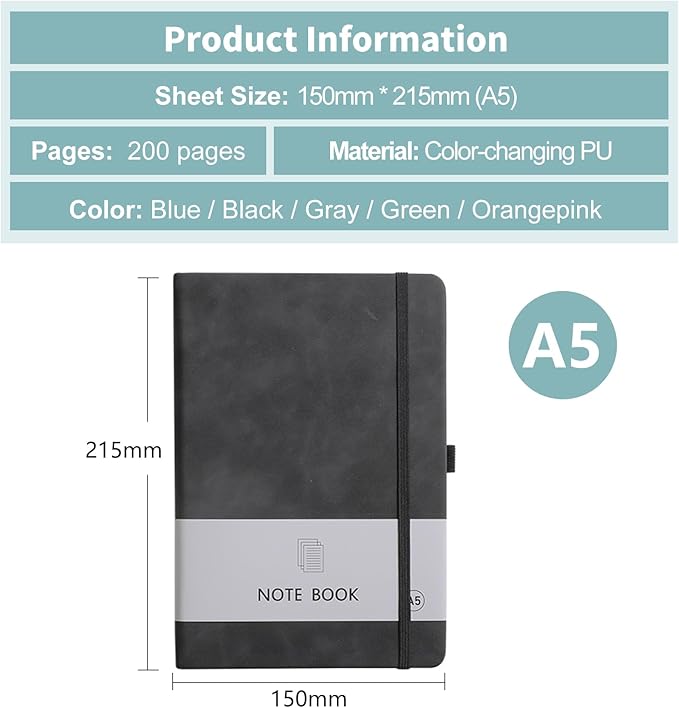 Personalized Notebook Custom Journal Notebook PU Leather A5 Can Customized - Image 3