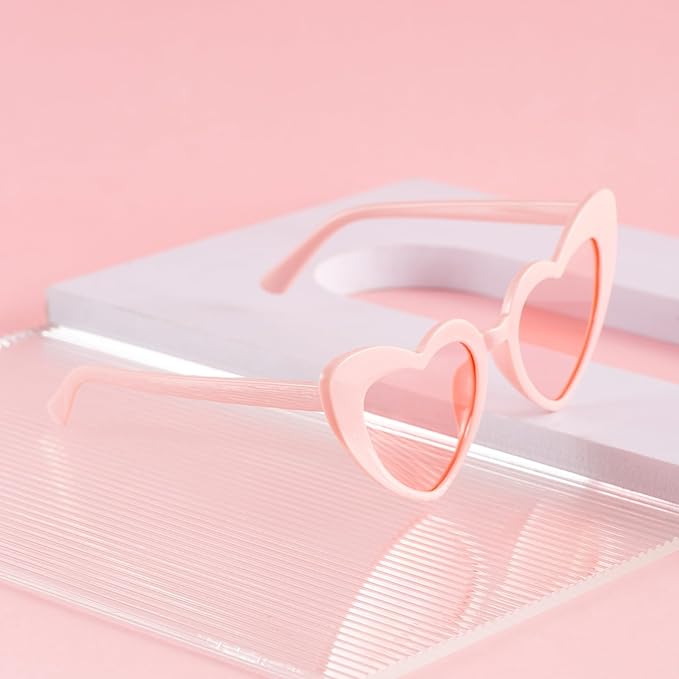 Bachelorette Party Favor Sunglasses 6 Pack, Retro Cat Eye Heart Sunglasses - Image 2