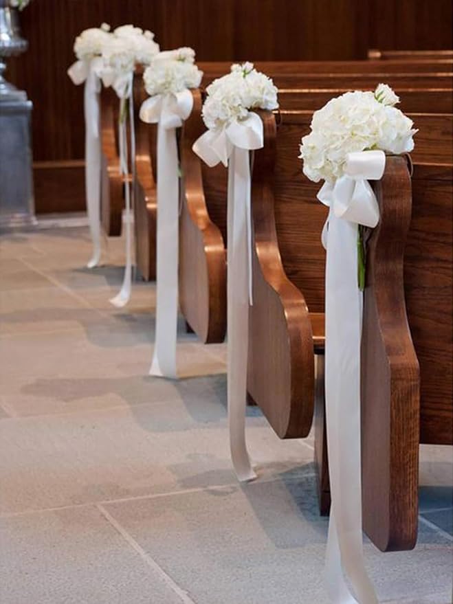 1-1/2" x 50 Yards White Satin Ribbon Single Faced Fabric Ribbons - Image 5