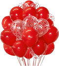 100 Pcs Red Balloons 12 inch and 10 Pcs Red confetti Suitable Balloon Total 110 by YFLIUBAI