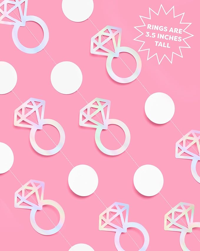 xo, Fetti Iridescent Engagement Ring Garland - Image 3