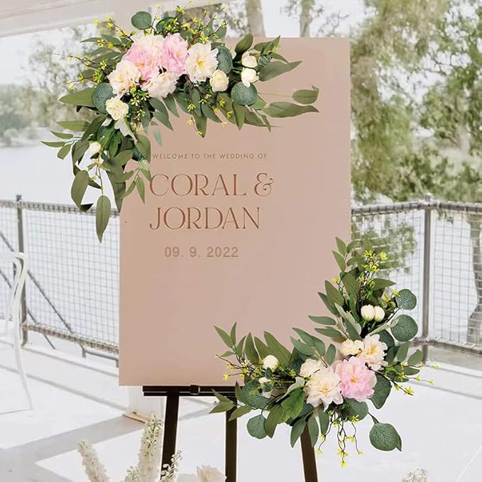 H&W 2pcs Artificial Wedding Arch Flowers - Image 8