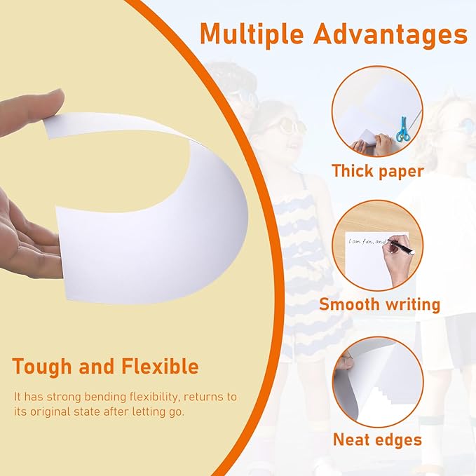 28 Sheets White Cardstock 8.5 x 11 Certificate Paper, 92lb Heavyweight Printer - Image 3