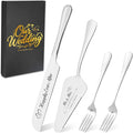 Personalized Wedding Cake Knife and Server Set, Engraved Cake Cutting Set by Unknown