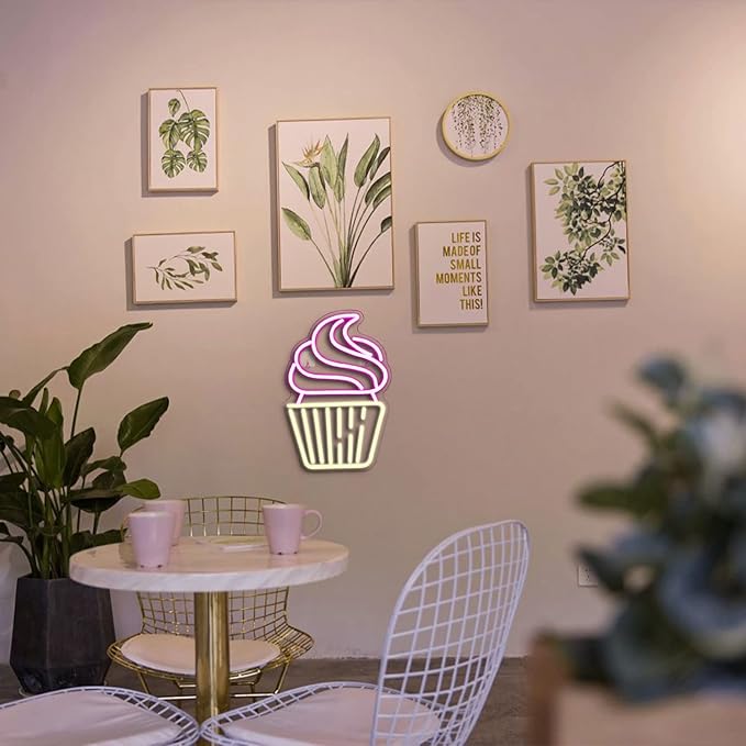Cupcake Neon Sign Led Pink Warm White Neon Lights - Image 6