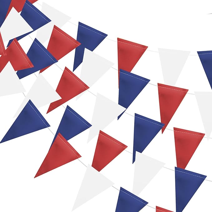 MerryNine Triangle Flag Bunting Banner, 3 Pack Vintage Style Pennant Banner by MerryNine
