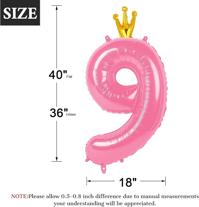 40 Inch Pink Number Balloon 0-9 - Image 2