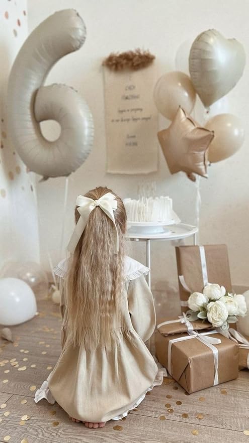 Beige 18th Birthday Balloons Number 18, 40 Inch Large Foil 1 & 8 Numbers - Image 7